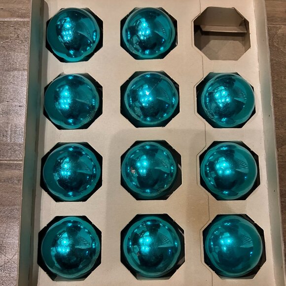 23 vintage blue glass tree ornaments by George Franke Sons Co. - Picture 4 of 6